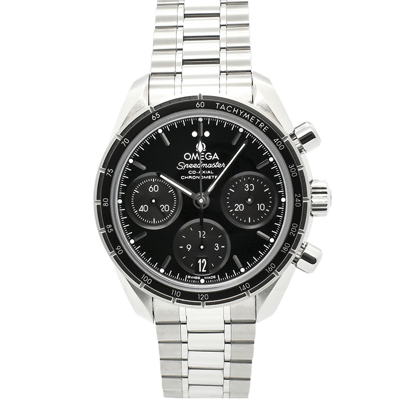 オメガ　OMEGA　スピードマスター 38　コーアクシャル 　324.30.38.50.01.001　SS　38mm　ブラック　USED　中古
