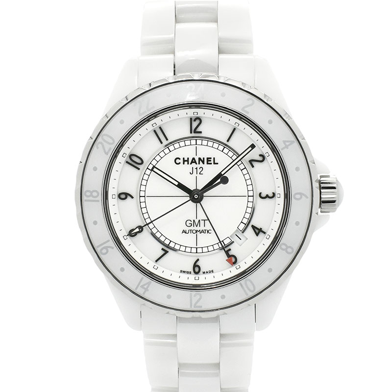 シャネル　CHANEL　J12 GMT　H2126　ホワイトセラミック　自動巻　42mm　世界2000本限定　USED　中古