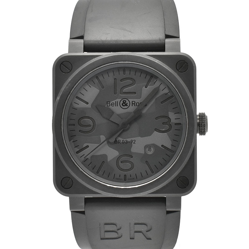 ベル＆ロス　BELL＆ROSS　BR03-92 ブラックカモ　BR03-92-CAMO-CE/SRB　セラミック　42mm　USED　中古