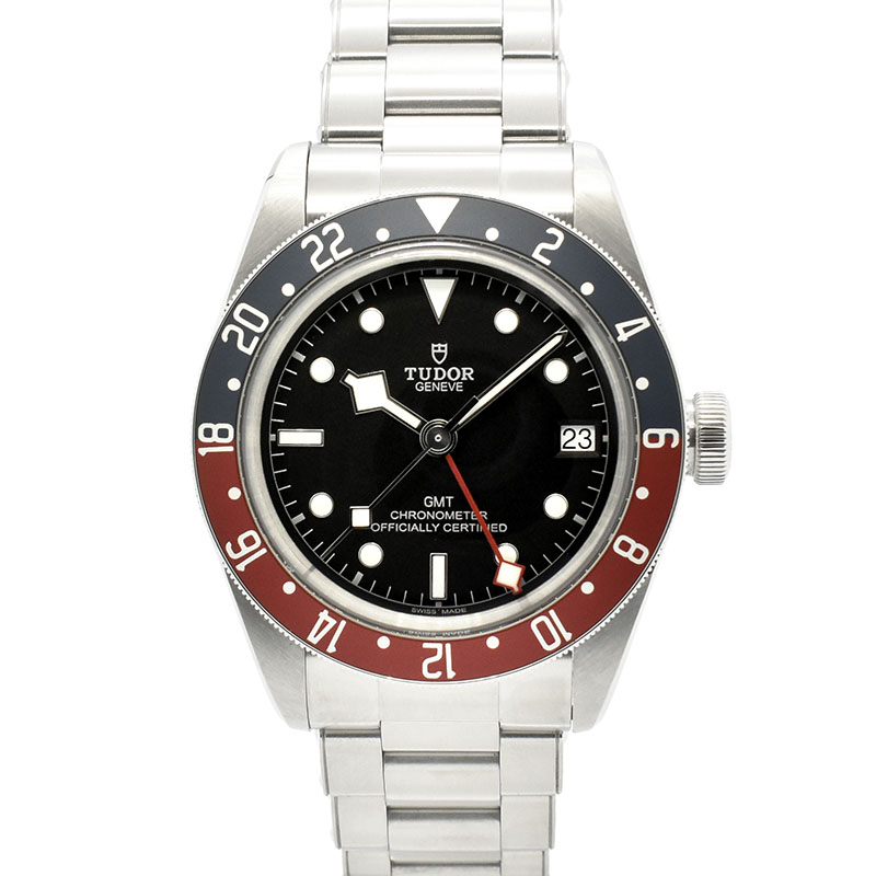チューダー(チュードル)　TUDOR　ヘリテージ ブラックベイ GMT 青赤ベゼル　79830RB　41mm　ブラック　USED　中古