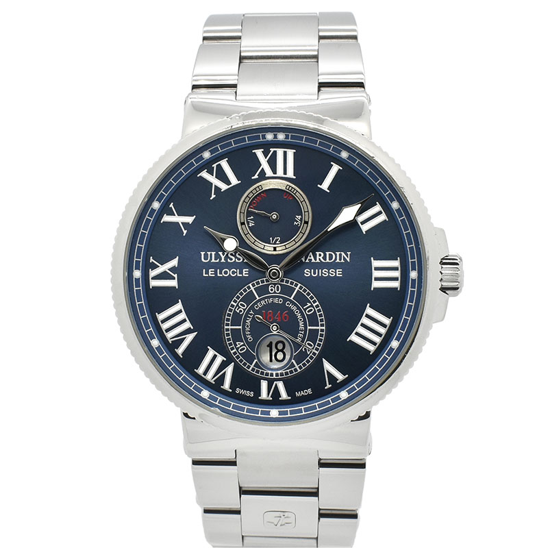 ユリス ナルダン　ULYSSE NARDIN　マリーン クロノメーター 263-67　43mm　ブルー　USED　中古