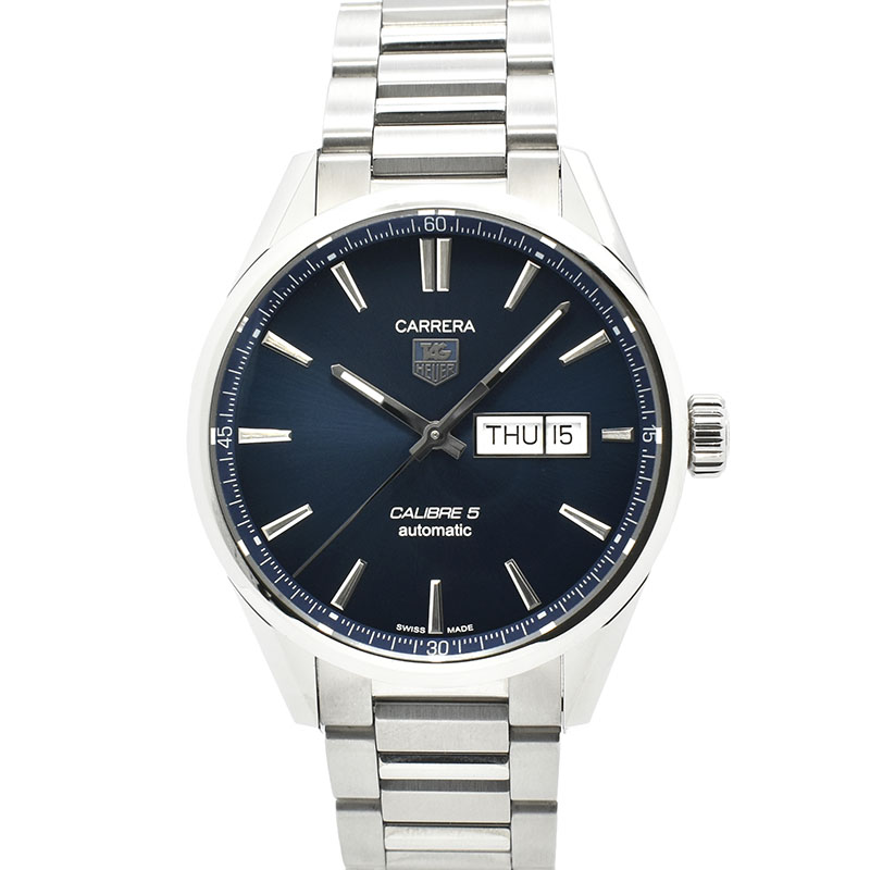 タグホイヤー　TAG HEUER　カレラ デイデイト キャリバー5　WAR201E.BA0723　41mm　ブルー　USED　中古