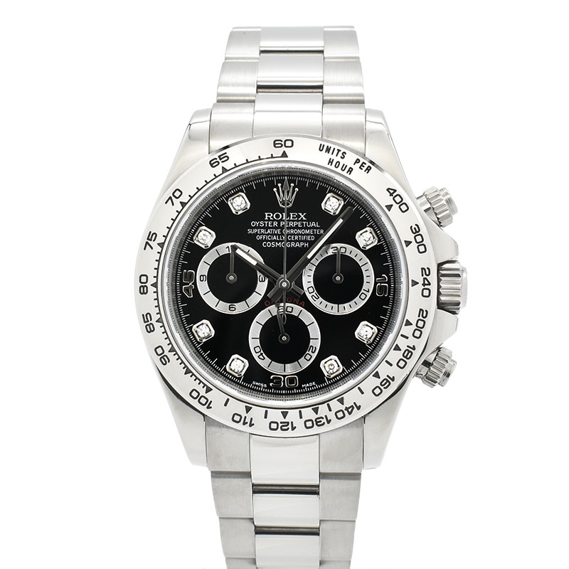 ロレックス　ROLEX　コスモグラフ デイトナ　Ref.116509G　ブラック　8Pダイヤ　18KWG　40mm　ランダム番　USED　中古