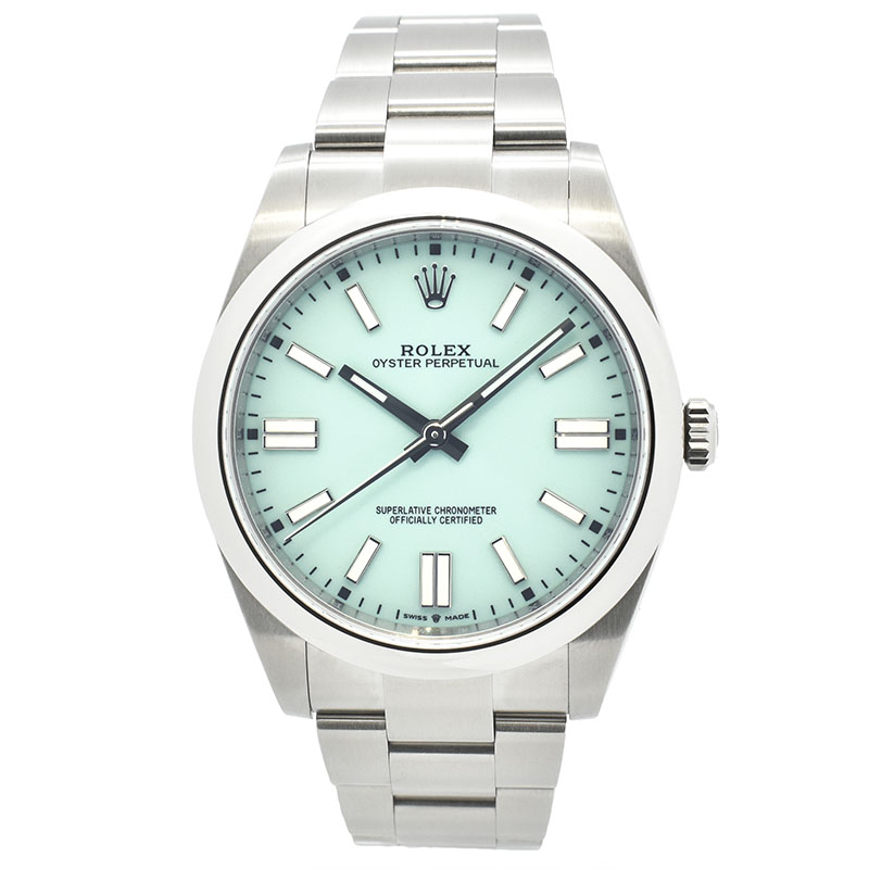 ロレックス　ROLEX　オイスターパーペチュアル 41　Ref.124300　ターコイズブルー　41mm　USED　中古