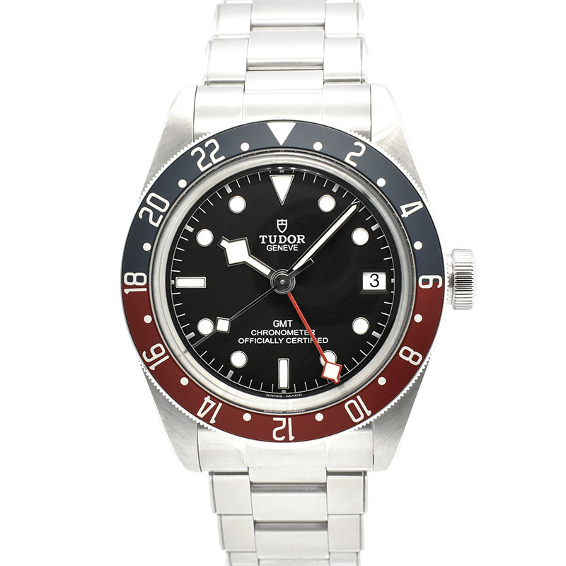チューダー(チュードル)　TUDOR　ヘリテージ ブラックベイ GMT 青赤ベゼル　79830RB　41mm　ブラック　USED　中古