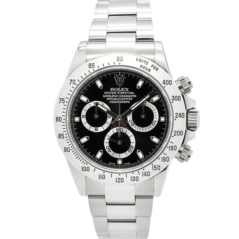 ロレックス　ROLEX　デイトナ　Ref.116520　SS　ブラック　ランダム番　鏡面バックル　USED　中古