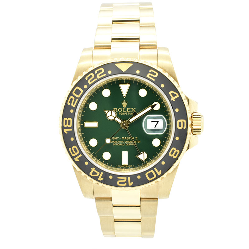 ロレックス　ROLEX　GMTマスター2　Ref.116718LN　グリーン　18KYG　40mm　USED　中古