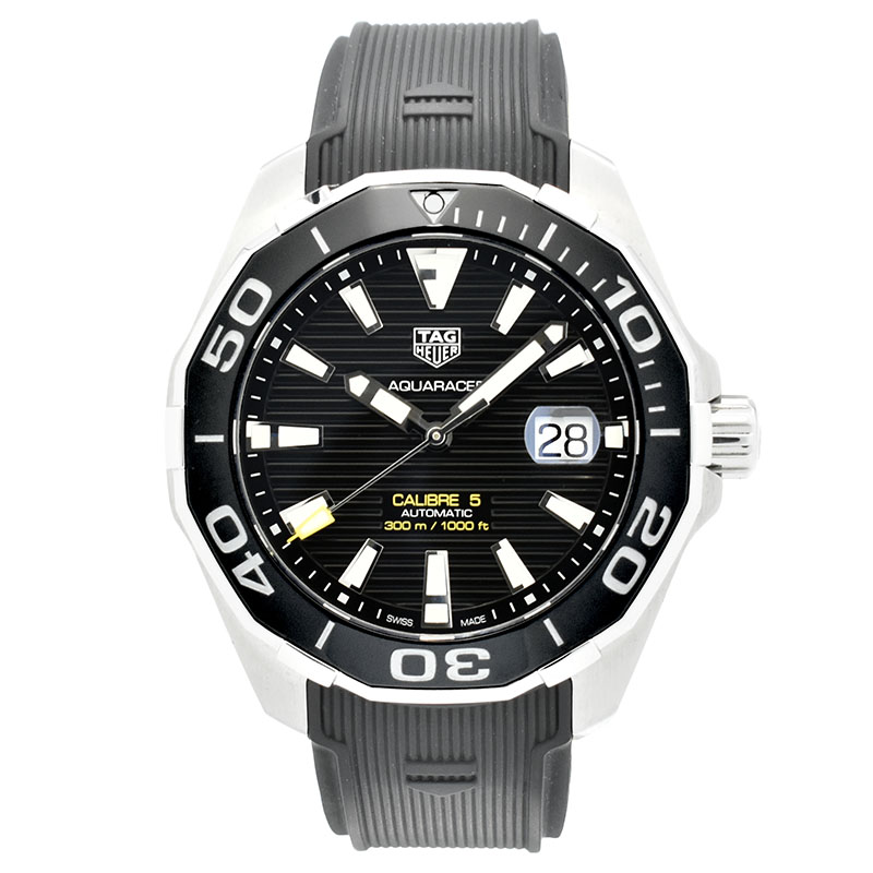 タグホイヤー　TAG HEUER　アクアレーサー キャリバー5　WAY201A.FT6069　43mm　ブラック　USED　中古