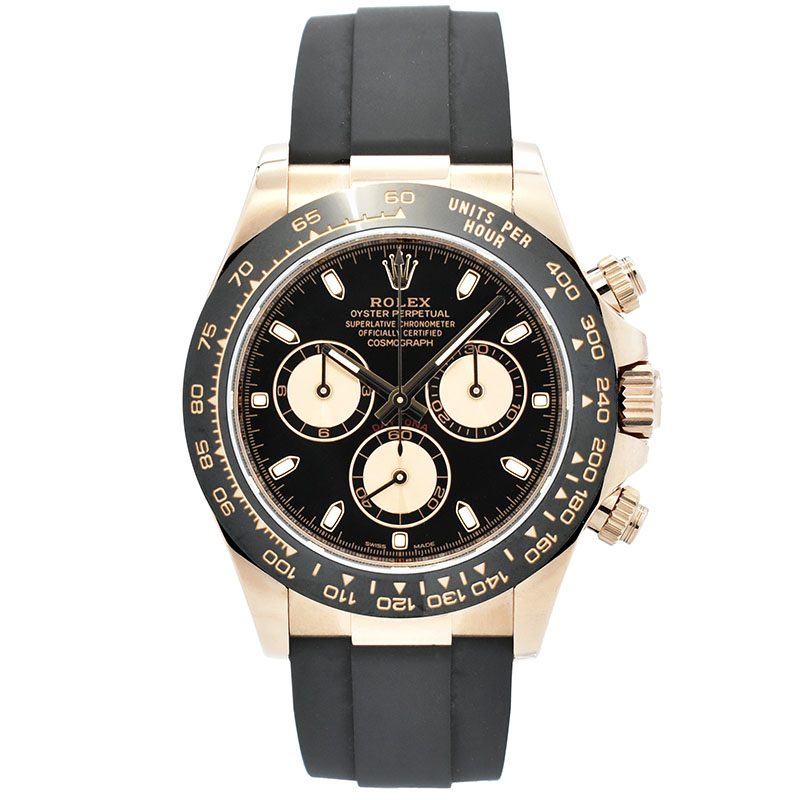 ロレックス　ROLEX　デイトナ　Ref.116515LN　18KERG　ブラック/ピンク　オイスターフレックス　USED　中古