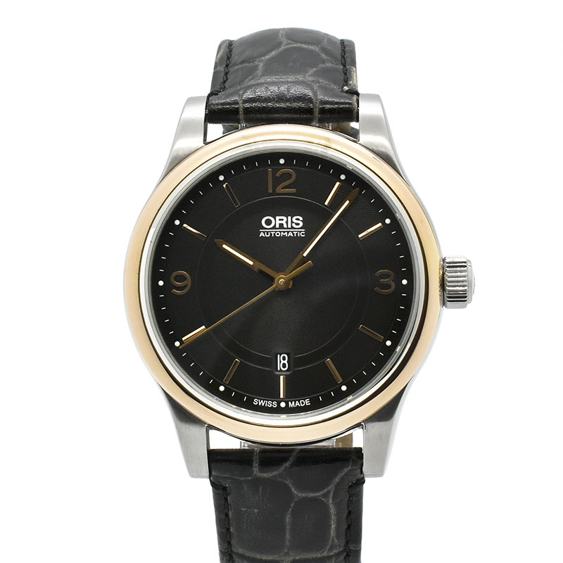 オリス　ORIS　クラシックデイト　733 7594 4334　ブラック　42mm　USED　中古