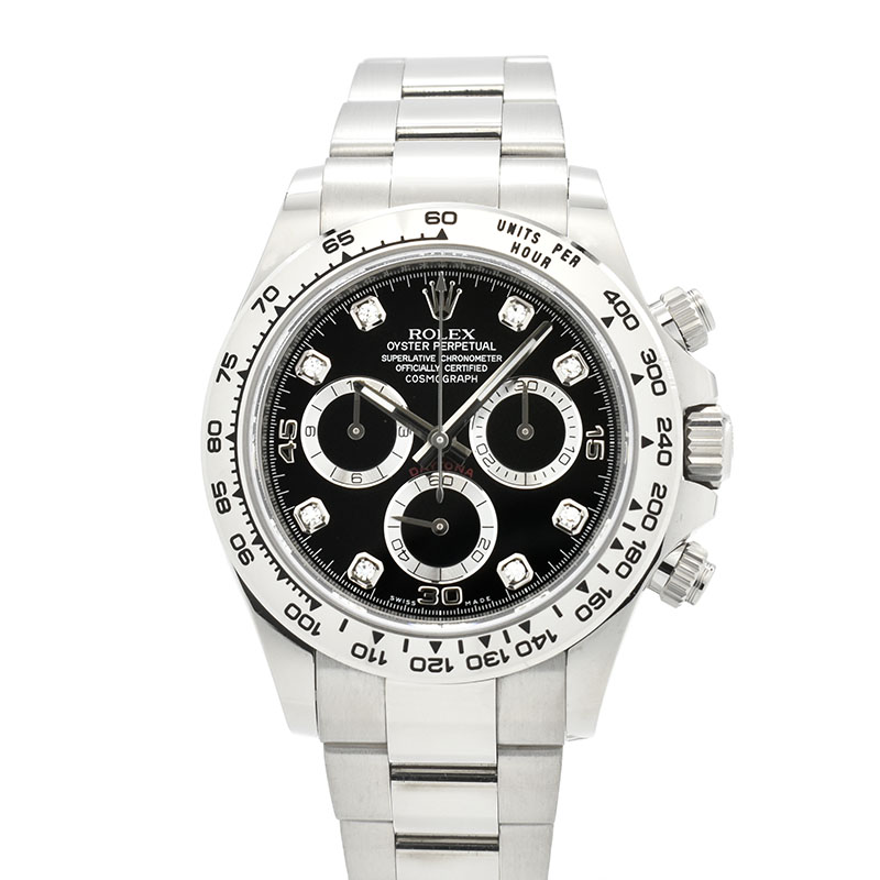 ロレックス　ROLEX　コスモグラフ デイトナ　Ref.116509G　ブラック　8Pダイヤ　18KWG　40mm　ランダム番　USED　中古