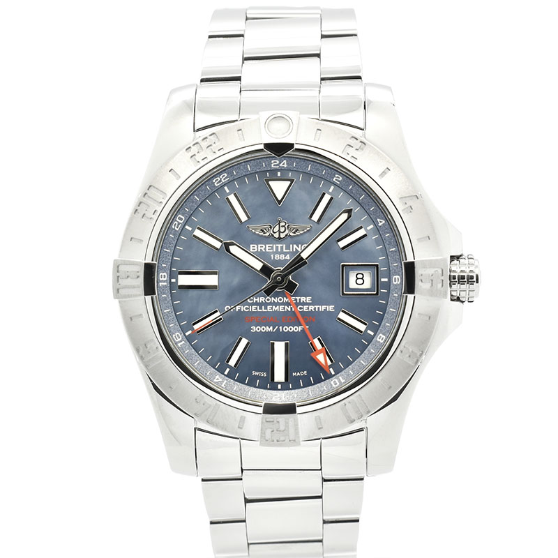 ブライトリング　BREITLING　アベンジャー2 GMT ブルーMOP　A329CMPPSS(A32390)　日本限定　43mm　SS　USED　中古