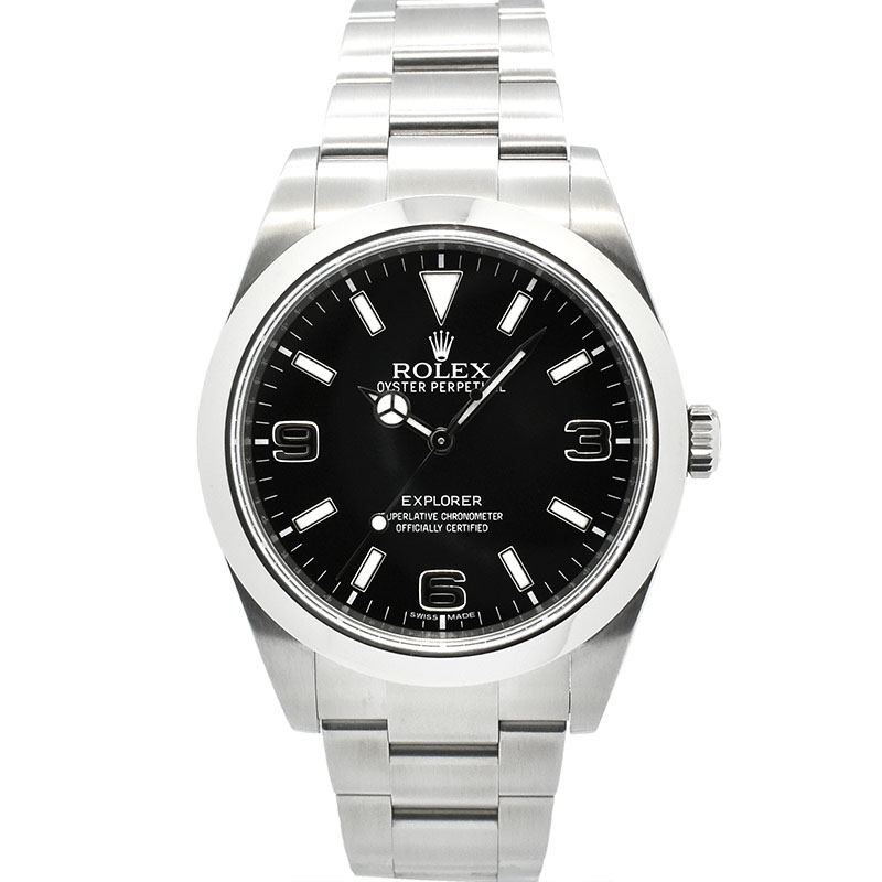 ロレックス　ROLEX　エクスプローラー1　Ref.214270　鏡面バックル　39mm　ブラックアウト　ランダム番　USED　中古