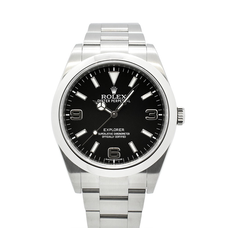ロレックス　ROLEX　エクスプローラー1　Ref.214270　鏡面バックル　39mm　ブラックアウト　ランダム番　USED　中古