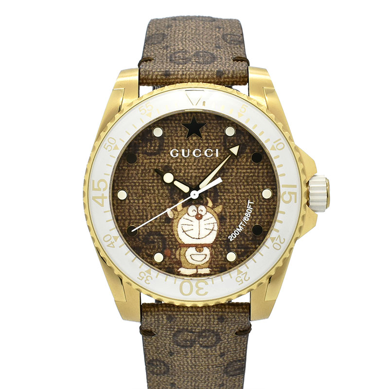 グッチ　GUCCI　ダイブ ドラえもん　YA136334　40mm　クォーツ　USED　中古