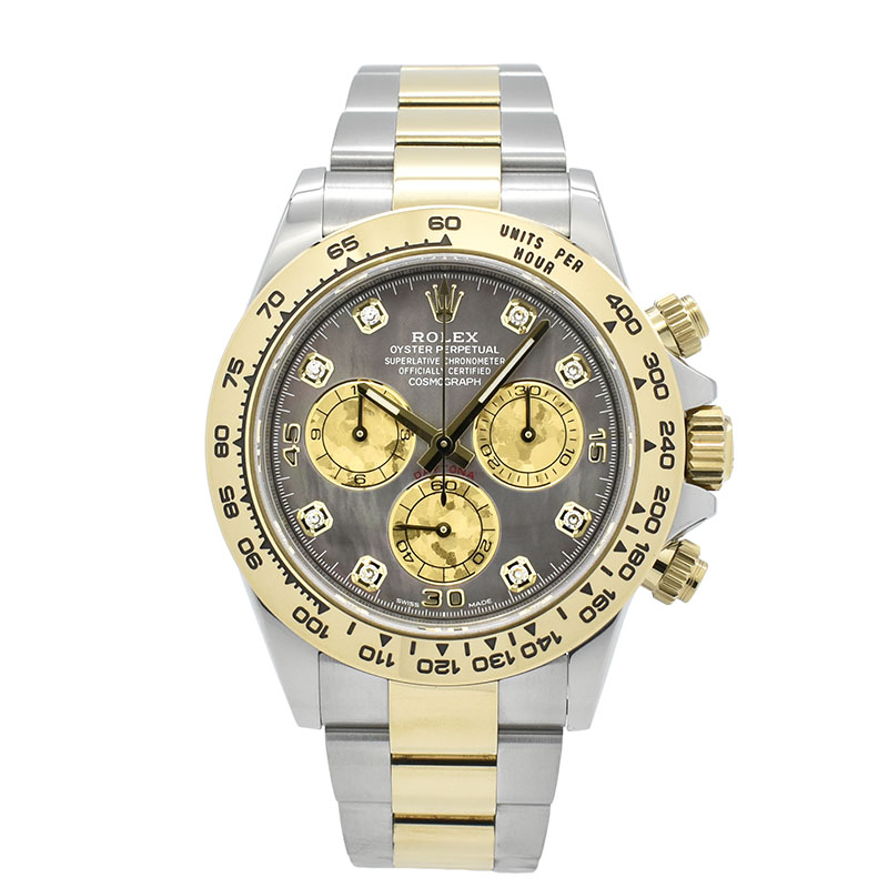 ロレックス　ROLEX　デイトナ　Ref.116503NG　18KYG×SS　ブラックシェル　8Pダイヤ　ランダム番　USED　中古