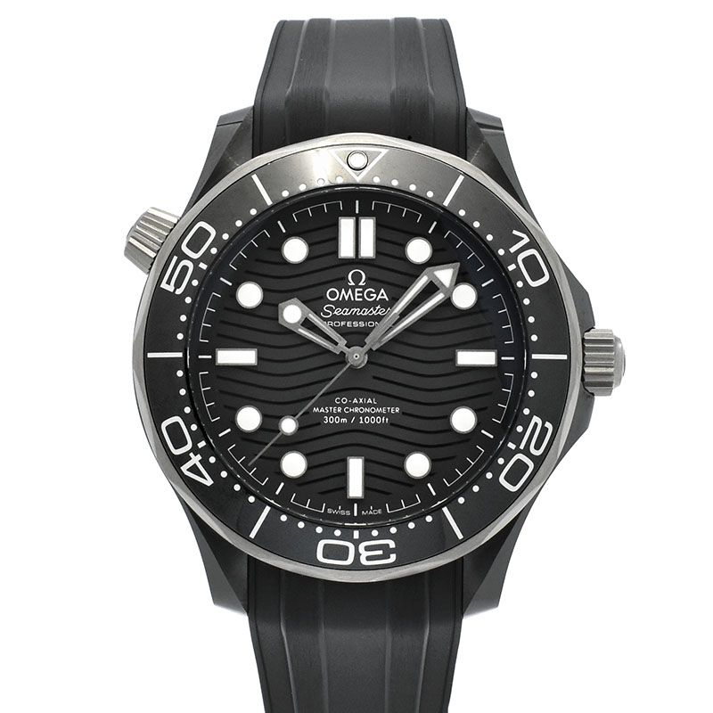オメガ　OMEGA　シーマスター ダイバー 300m コーアクシャル マスタークロノメーター　210.92.44.20.01.002　43.5mm　セラミック　ラバーベルト　USED　中古