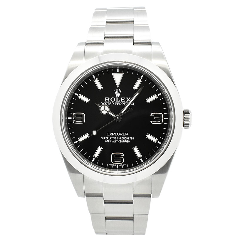 ロレックス　ROLEX　エクスプローラー1　Ref.214270　鏡面バックル　39mm　ブラックアウト　ランダム番　USED　中古