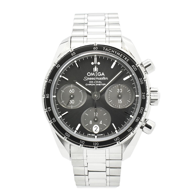 オメガ　OMEGA　スピードマスター 38 コーアクシャル 　324.30.38.50.06.001　38mm　グレー　USED　中古