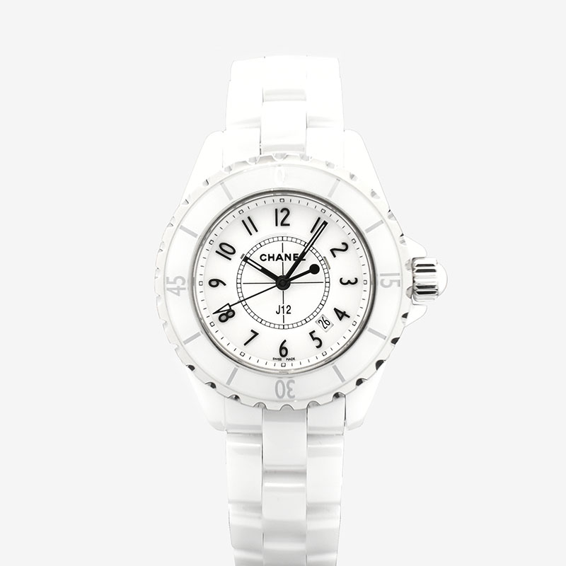 シャネル　CHANEL　J12 ホワイトセラミック　H0968　後期型ダイヤル　クォーツ　33mm　USED　中古