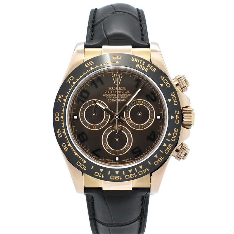 ロレックス　ROLEX　デイトナ　Ref.116515LN　18KERG　40mm　チョコレートブラウン　革ベルト　USED　中古