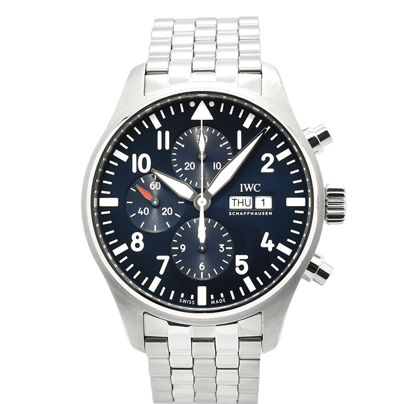 IWC　パイロットウォッチ クロノグラフ プティ・プランス　IW377717　ブルー　43mm　USED　中古