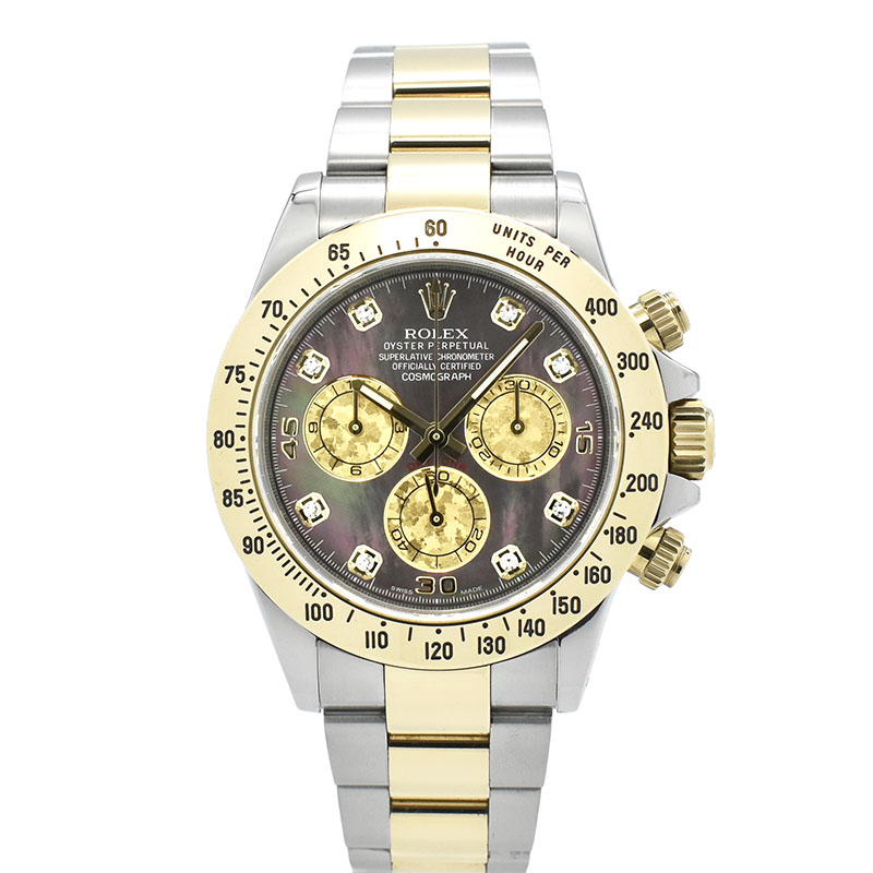 ロレックス　ROLEX　デイトナ　Ref.116523NG　ブラックシェル　8Pダイヤ　40mm　ランダム番　USED　中古