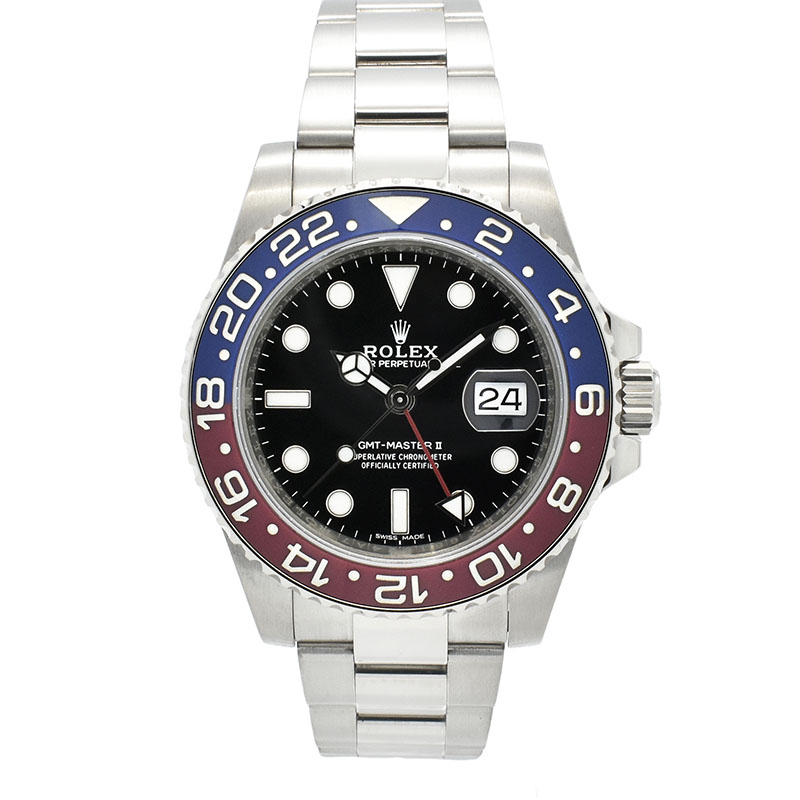 ロレックス　ROLEX　GMTマスター2　Ref.116719BLRO　18KWG　赤/青ベゼル　ブラック　40mm　USED　中古