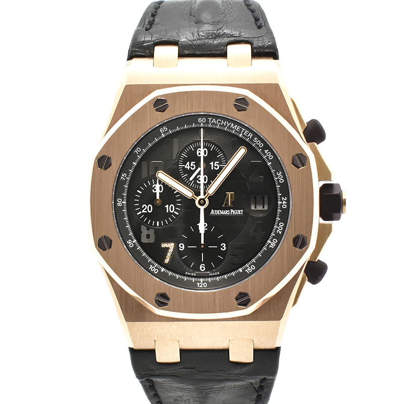オーデマ・ピゲ　AUDEMARS PIGUET　ロイヤルオーク オフショア クロノグラフ GINZA 7　26180OR.OO.D101CR.01　革ベルト　100本限定　42mm　18KPG　USED　中古