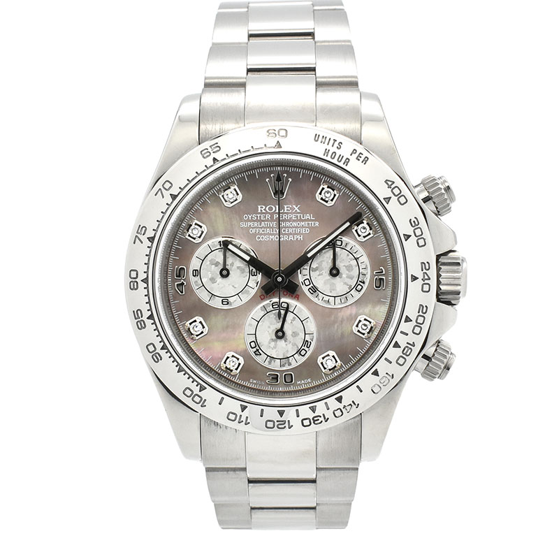 ロレックス　ROLEX　デイトナ　Ref.116509NG　ブラックシェル/8Pダイヤ　18KWG　G番　USED　中古