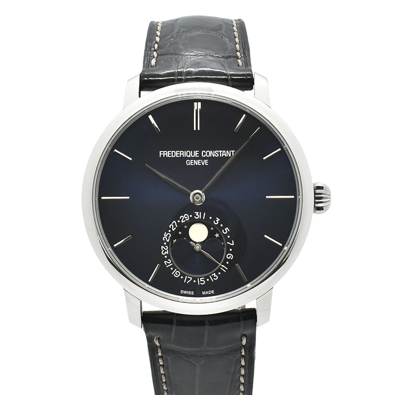 フレデリック・コンスタント　FREDERIQUE CONSTANT　スリムライン ムーンフェイズ マニュファクチュール　FC-705N4S6　42mm　ブルー　USED　中古
