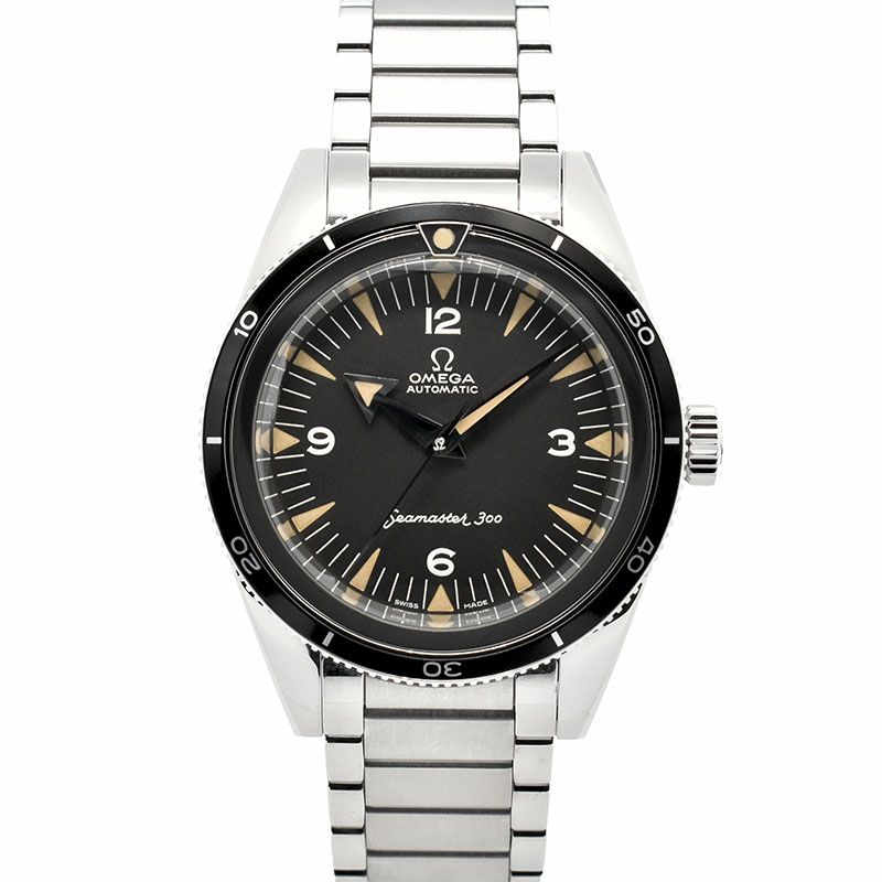 オメガ　OMEGA　シーマスター300 マスタークロノメーター 1957 トリロジー　234.10.39.20.01.001　SS　ブラック　39mm　世界3557本限定　USED　中古