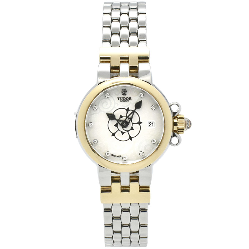 チューダー(チュードル)　TUDOR　クレア ドゥ ローズ　Ref.35101G　26mm　10Pダイヤ　ホワイトシェル　未使用品