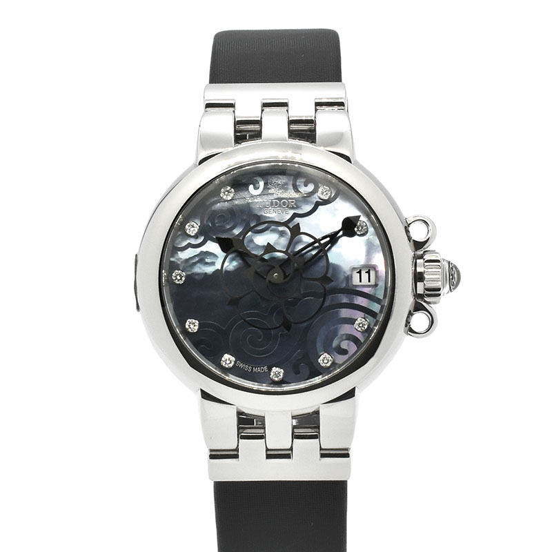 チューダー(チュードル)　TUDOR　クレア ドゥ ローズ　Ref.35700　10Pダイヤ　34mm　ブルーシェル　未使用品