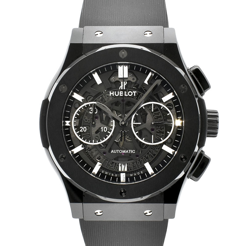ウブロ　HUBLOT　クラシックフュージョン アエロ クロノグラフ ブラックマジック 525.CM.0170.RX　45mm　セラミック　USED　中古