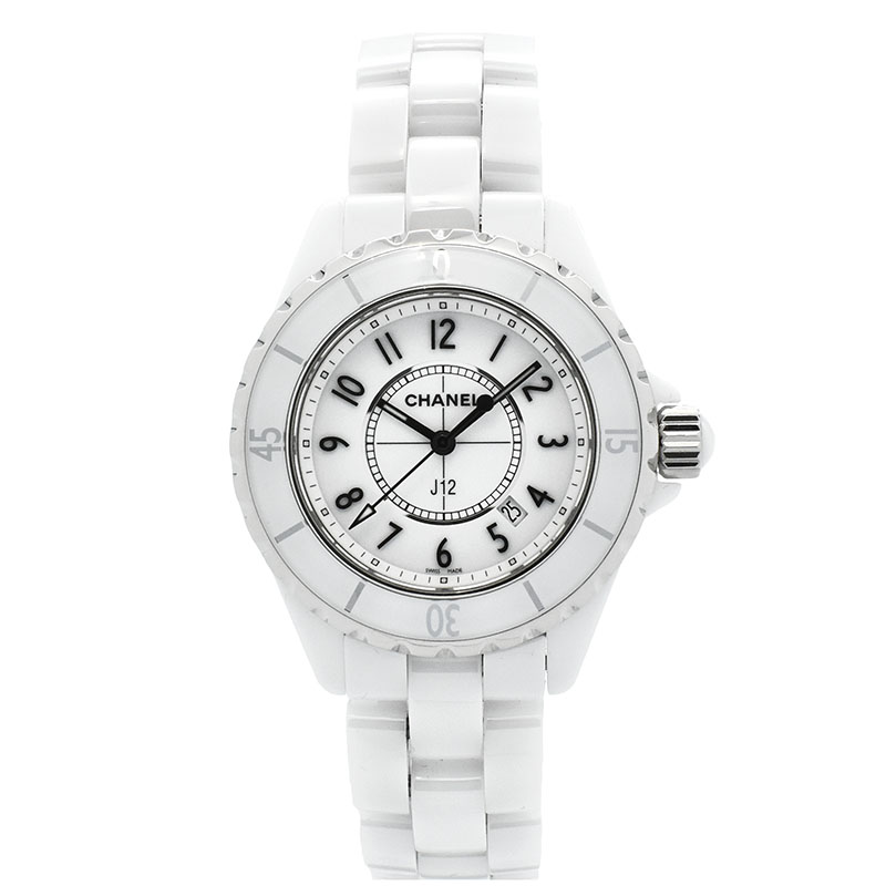 シャネル　CHANEL　J12 ホワイトセラミック　H0968　後期型ダイヤル　クォーツ　33mm　USED　中古