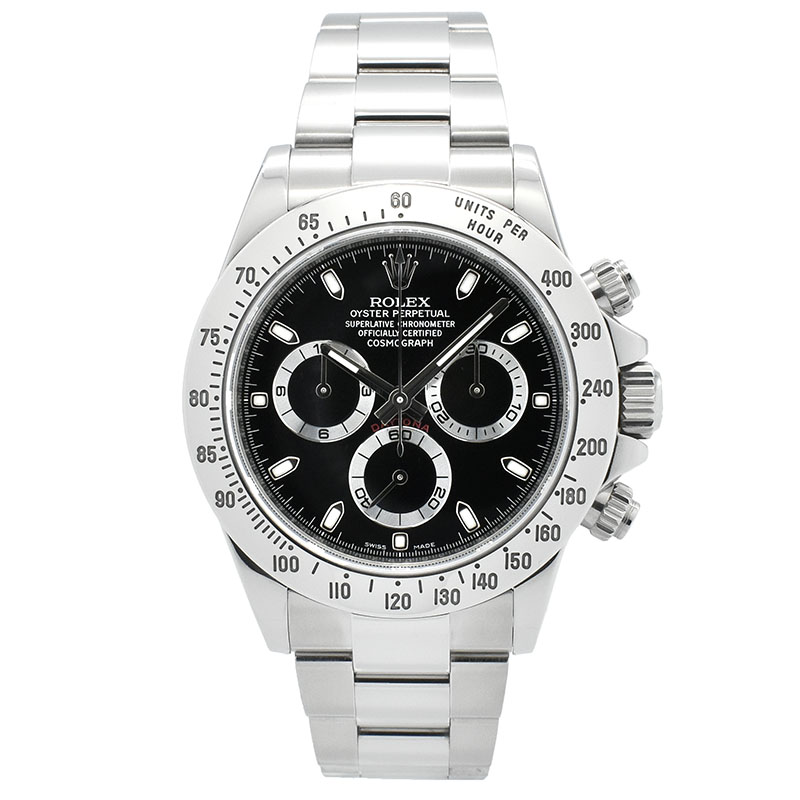 ロレックス　ROLEX　デイトナ　Ref.116520　SS　ブラック　ランダム番　鏡面バックル　USED　中古