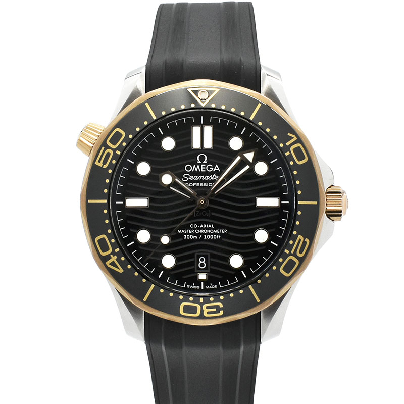 オメガ　OMEGA　シーマスター300 コーアクシャル マスタークロノメーター　210.22.42.20.01.002　ブラック　42mm　ラバーベルト　USED　中古