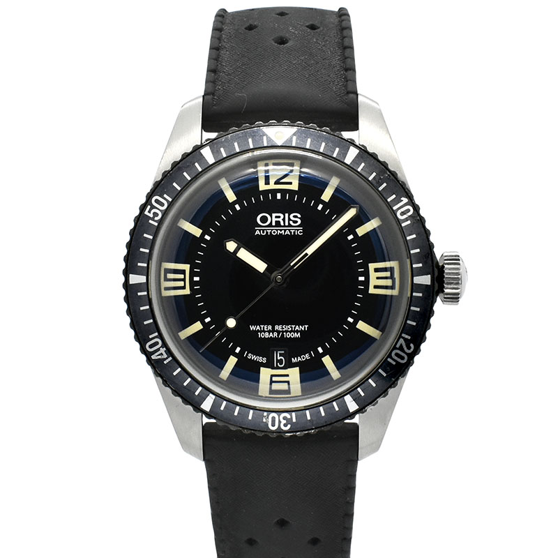 オリス　ORIS　ダイバーズ65　733 7707 4064　40m　ブラック　USED　中古