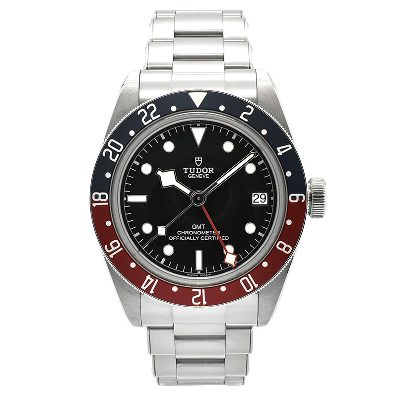チューダー(チュードル)　TUDOR　ヘリテージ ブラックベイ GMT 青赤ベゼル　79830RB　41mm　ブラック　USED　中古
