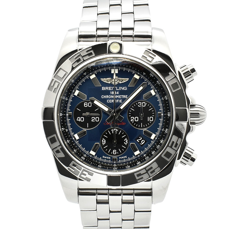 ブライトリング　BREITLING　クロノマット44　A011C89PA　ブラックアイブルー　SS　44mm　USED　中古