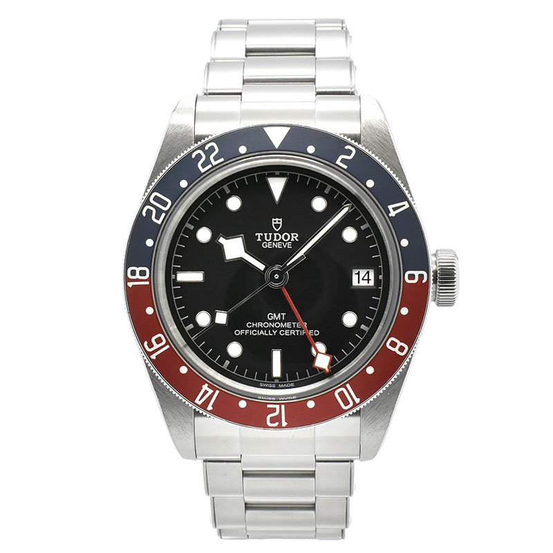 チューダー(チュードル)　TUDOR　ヘリテージ ブラックベイ GMT 青赤ベゼル　79830RB　41mm　ブラック　USED　中古
