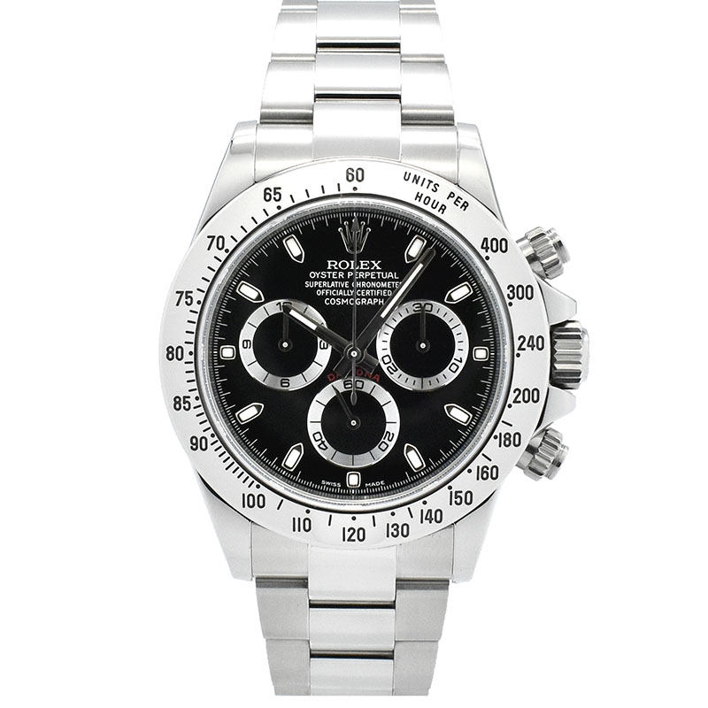 ロレックス　ROLEX　デイトナ　Ref.116520　SS　ブラック　ランダム番　鏡面バックル　USED　中古