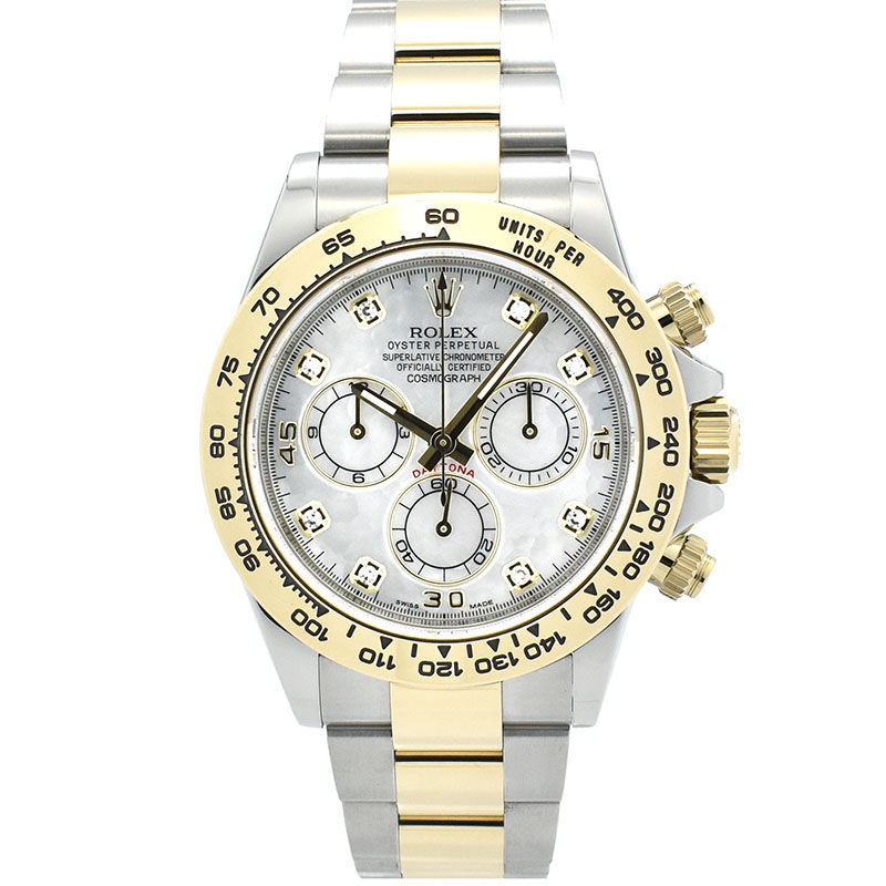 ロレックス　ROLEX　デイトナ　Ref.116503NG　18KYG×SS　ホワイトシェル　8Pダイヤ　USED　中古