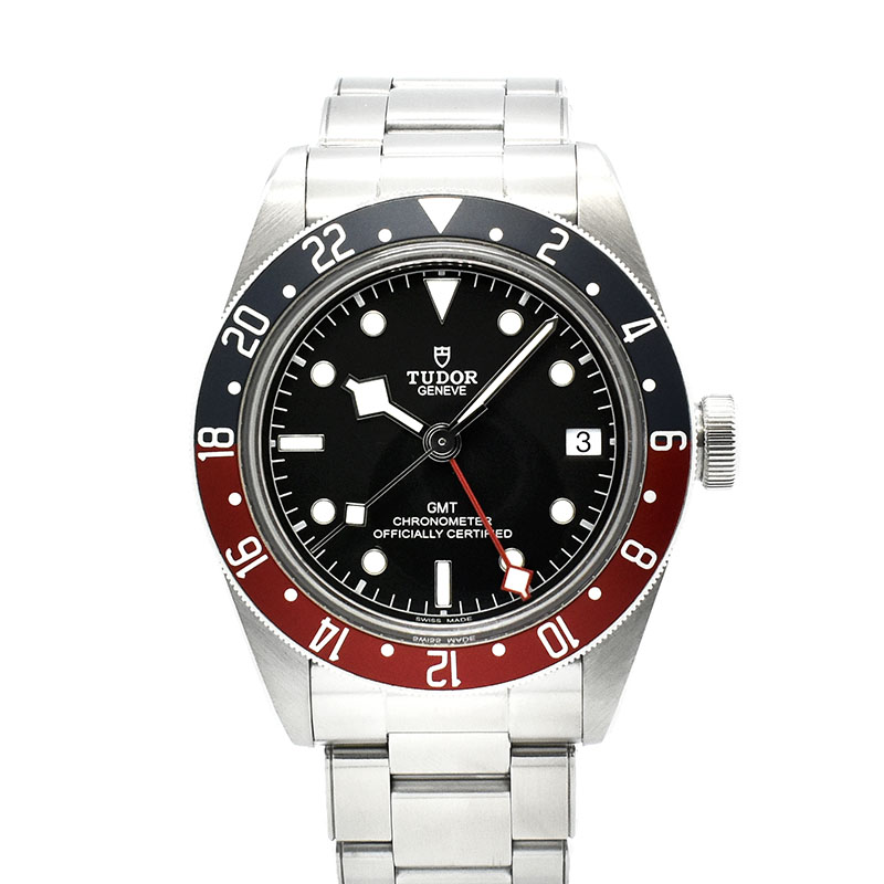 チューダー(チュードル)　TUDOR　ヘリテージ ブラックベイ GMT 青赤ベゼル　79830RB　41mm　ブラック　USED　中古