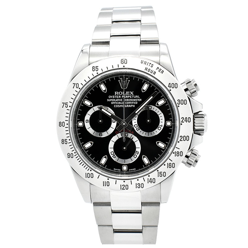 ロレックス　ROLEX　デイトナ　Ref.116520　SS　ブラック　ランダム番　鏡面バックル　USED　中古