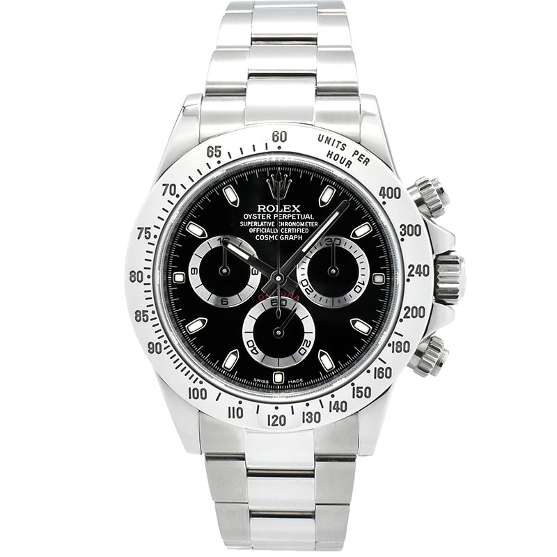 ロレックス　ROLEX　デイトナ　Ref.116520　SS　ブラック　ランダム番　鏡面バックル　USED　中古