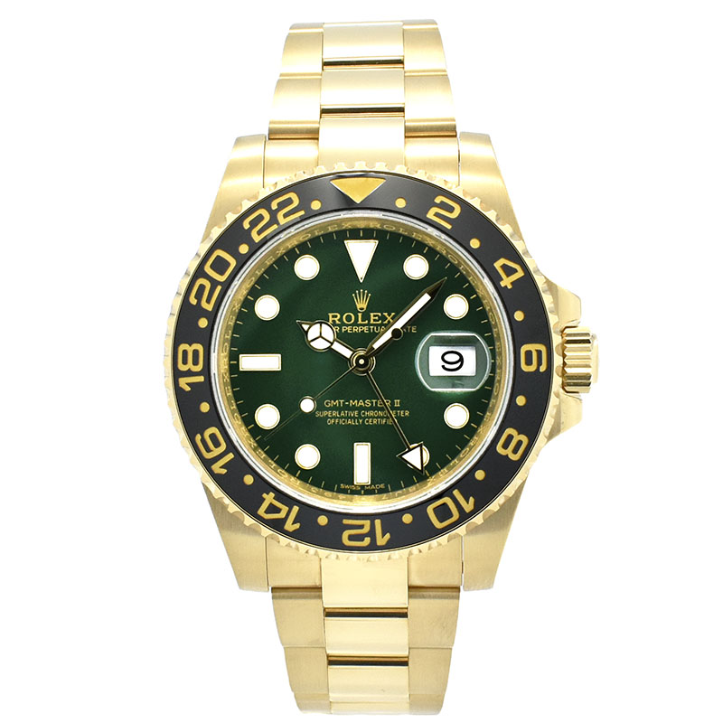 ロレックス　ROLEX　GMTマスター2　Ref.116718LN　グリーン　18KYG　ランダム番　40mm　USED　中古