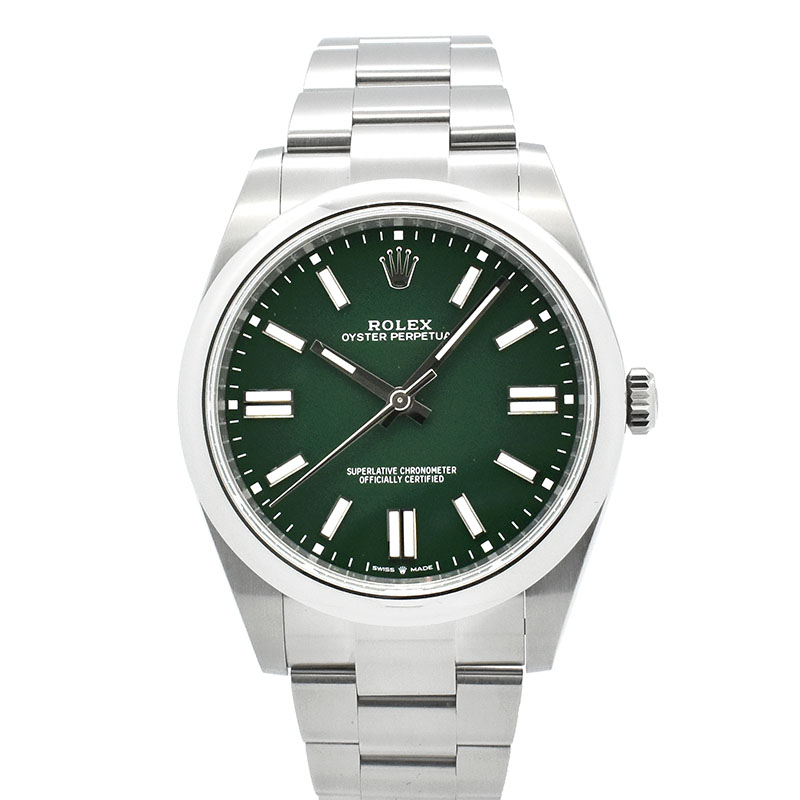 ロレックス　ROLEX　オイスターパーペチュアル 41　Ref.124300　グリーン　41mm　USED　中古