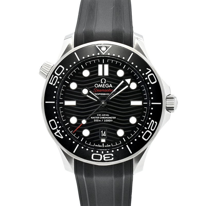 オメガ　OMEGA　シーマスター300　コーアクシャル　マスタークロノメーター　210.32.42.20.01.001　ブラック　ラバー　USED　中古